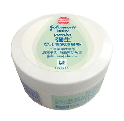 强生婴儿清凉爽身粉 富含天然金银花草本精华 香气清新