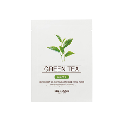 思亲肤美印美食单张面膜（绿茶） 清爽焕能