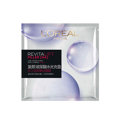 欧莱雅复颜玻尿酸水光充盈导入淡纹膨润面膜