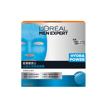 欧莱雅男士山泉水润保湿面膜 长效滋润 持续保湿